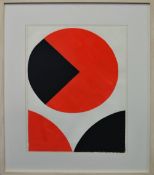 SIR TERRY FROST (1915-2003) acrylic collage, `Black Into Red for Lorca 1976` , signed in pencil