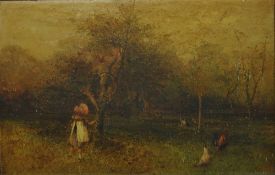 THOMAS DINGLE (circa 1900) oil on board, signed, with paper label to verso inscribed `A South