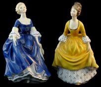 Two Royal Doulton figures 19cm, Hilary HN2335, Coralie HN2307