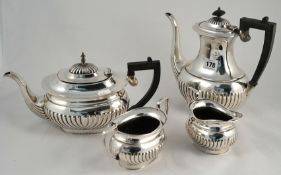 Sheffield silver plated four piece service