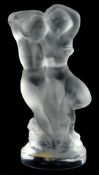 A modern French Lalique frosted glass figure, 14cm