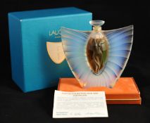 Lalique scent bottle, Flacon Collection, Year 2000 with certificate and original box, 13cm