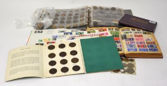 A general lot of stamps, covers and coins