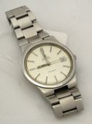 Gents steel Omega Automatic Date wrist watch