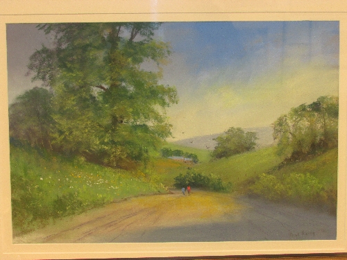 Paul Hardy - `Summer in Devon`, pastel on paper, signed lower right, titled and Exmouth Art Group