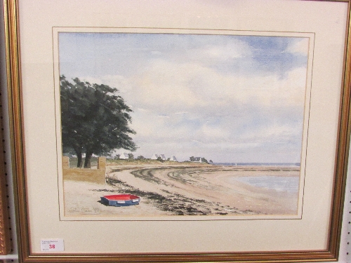 John Price - `A beach in S. Brittany`, watercolour, 29cm x 39cm, signed and dated `97 lower left,
