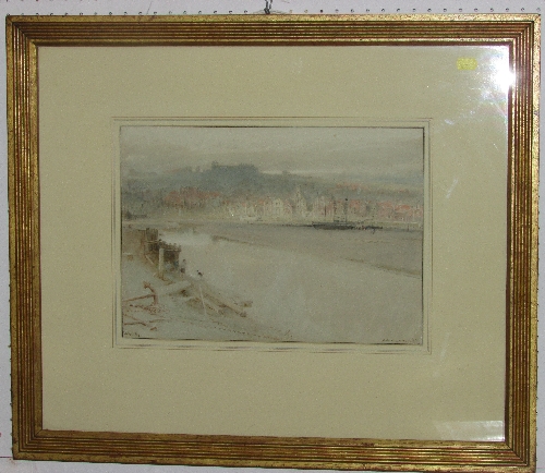 Albert Goodwin (1845-1932), `Whitby`, watercolour and pencil, signed and dated 1907 lower right,