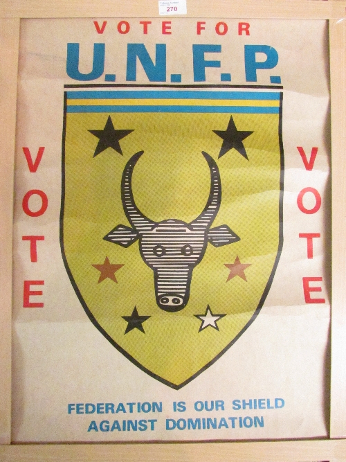 U.N.F.P. poster `Federation is our shield against domination`, 60cm x 45cm