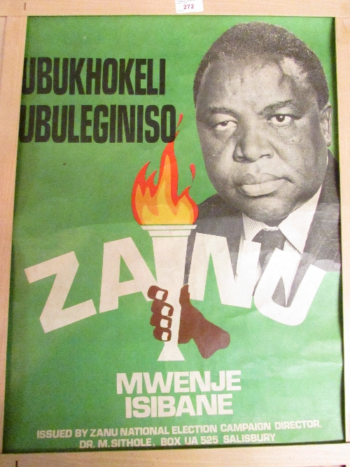 Zanu National Election Campaign poster UBUKHOKELI UBULEGINISO, 60cm x 46cm