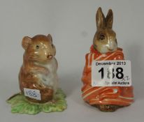 Beswick Beatrix Potter Figures Poorly Peter Rabbit BP3b and Timmie Willie from Johnny Town Mouse