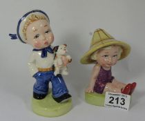 Lorna Bailey Children Figures Sailor Boy and Girl with Sun Hat  (2)