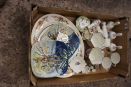 A collection of pottery to include Beswick Embossed Christmas meat plates, planters etc