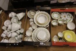 A large collection of Tea and dinner ware incuding Royal Doulton Tiara, Royal Kent, Grafton, Cresent