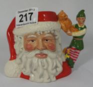 Royal Doulton small character jug Santa with elf D7243 , limited edition boxed with certificate