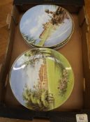 A collection of Royal Doulton plates with various scenes including Castles, Landscapes etc (21)