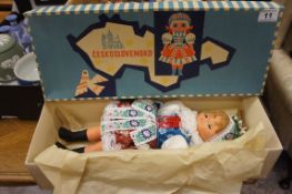 A Ceskoslovensko Lidova Tvorba-Uhersky brod Doll in original box.