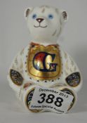 Royal Crown Derby Paperweight Alphabet Bear G, boxed