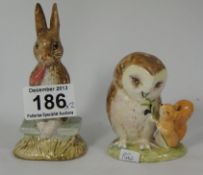 Beswick Beatrix Potter Figures Fierce Bad Rabbit and Old Mr Brown both BP3b (2)