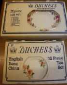 A duchess English bone china 18 piece tea set together with a similar 21 piece set
