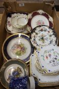 A collection of pottery to include Grafton China part tea set, old plates, Calico pot etc.