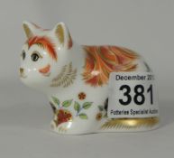 Royal Crown Derby Paperweight Kitten, A collectors Guild piece , boxed