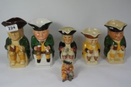 Collection of Various Toby Jugs to include Wood and Sons, Tony Wood etc (6)