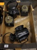 A collection of various Vintage British old railway lamps (4) (Later repainted)