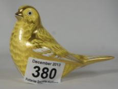 Royal Crown Derby Paperweight Canary , boxed