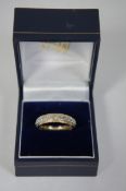 9ct Ladies Diamond & Sapphire Eternity ring, size Q