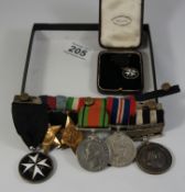 Medal group of 6 WW2 medals to consist of  St Johns, 1939-1945 star, Italy Star, Defence, war,