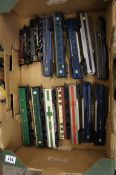 A collection of Tri ang and Hornby trains and carriages 14 in total