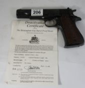 A Spanish star 9mm automatic pistol with deactivation certificate,
