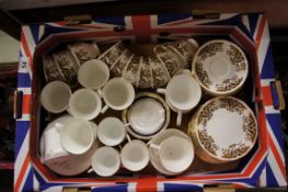A collection of Colclough part tea set and Royal Doulton Nova cups and saucers, approx 30 in total