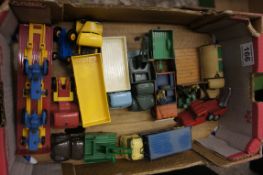 A collection of vintage Corgi and Dinky toys some repainted 10 in total