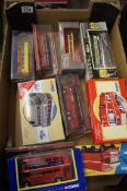 A collection of Corgi buses boxed 12 in total