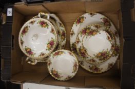 A collection of Royal Albert Old Country Rose, to consist of bowls, serving plates, tureen ,