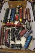 A collection of vintage Hornby Lema trains and carriage etc Approx 20 in total