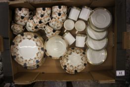 A collection of Royal Doulton Athens coffee set consisting of 6 cups 6 saucers and unmarked