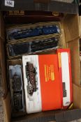 A collection of Hornby railway engines and tenders some boxed.