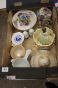 A collection of Pottery to include a Royal Doulton Bowl, Sylvac Pixie Tree Trunk Dish, Carltonware