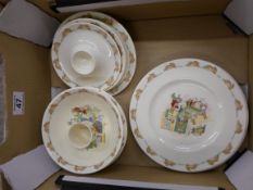 A collection of Royal Doulton Bunnykins Nurseryware to include Eggcups, Plates and Bowls etc