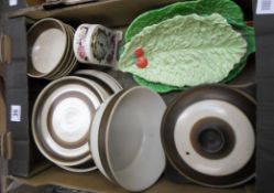 A collection of various Pottery to include Denby Stoneware Dinnerware, Masons Mandalay Mantle Clock,