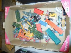A collection of Old Toy Cars and Car Parts to include Lesney and Dinky etc