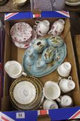 A collection of Pottery to include Wedgwood Waterford Ross More Tea Set, Wedgwood Pink Floral Cups