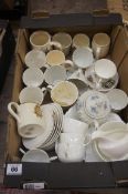 A collection of Pottery to include various Commemorative Mugs, Aynsley White China Tea Set,
