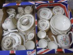 A large Quantity of Coalport Ming Rose Dinner and Tea Wares to include Plates, Tea Pot, Coffee