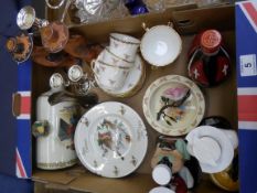 A collection of various Pottery to include Doulton Bunnykins Dish, Part Floral Tea Set, Decorated