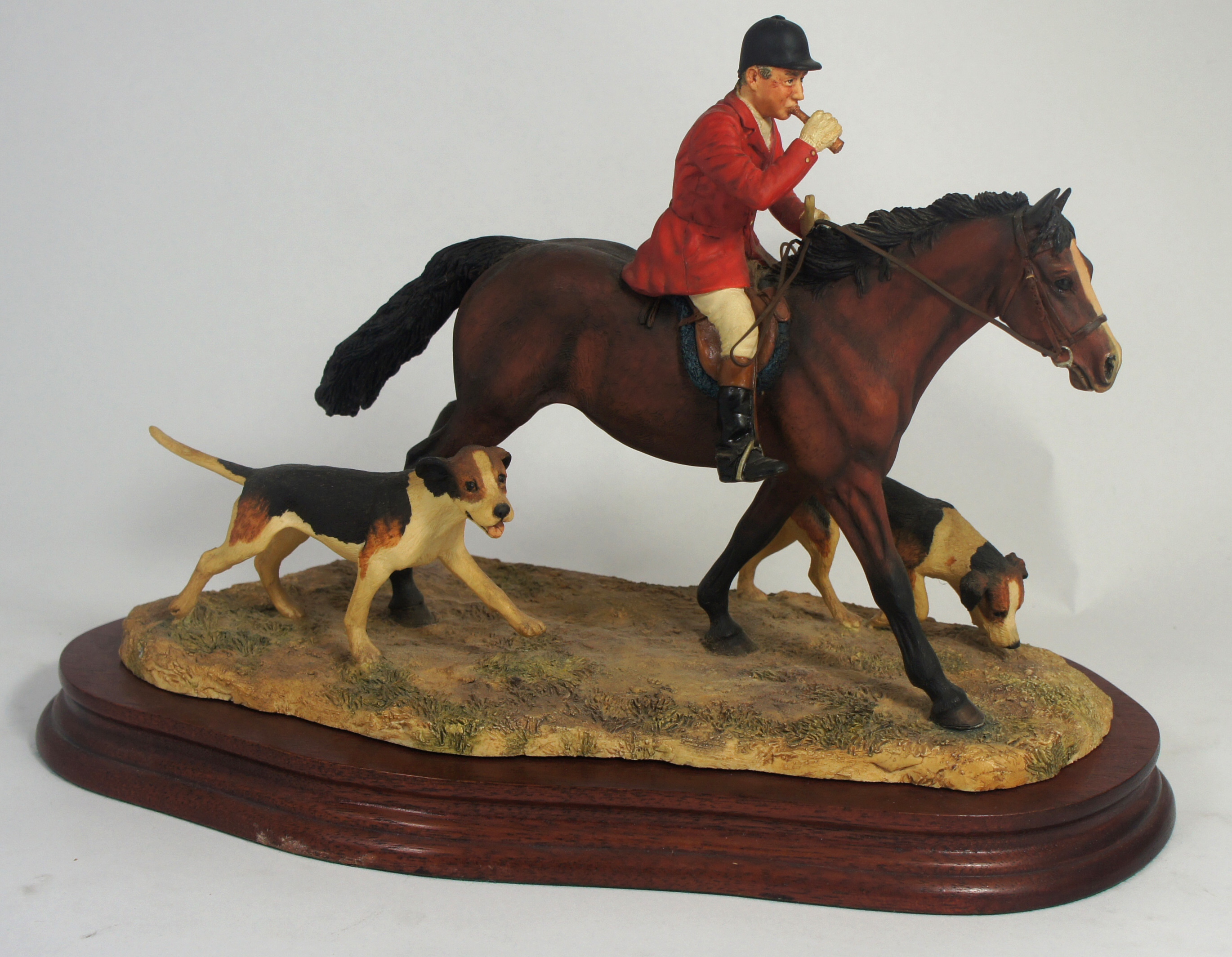 Border Fine Arts Figure Group, Hunting Scene, Limited Edition 405/950, Impressed Anne Wall to