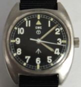 CWC Military Mechanical Wind Wrist Watch, Issue Date 1976, Working
