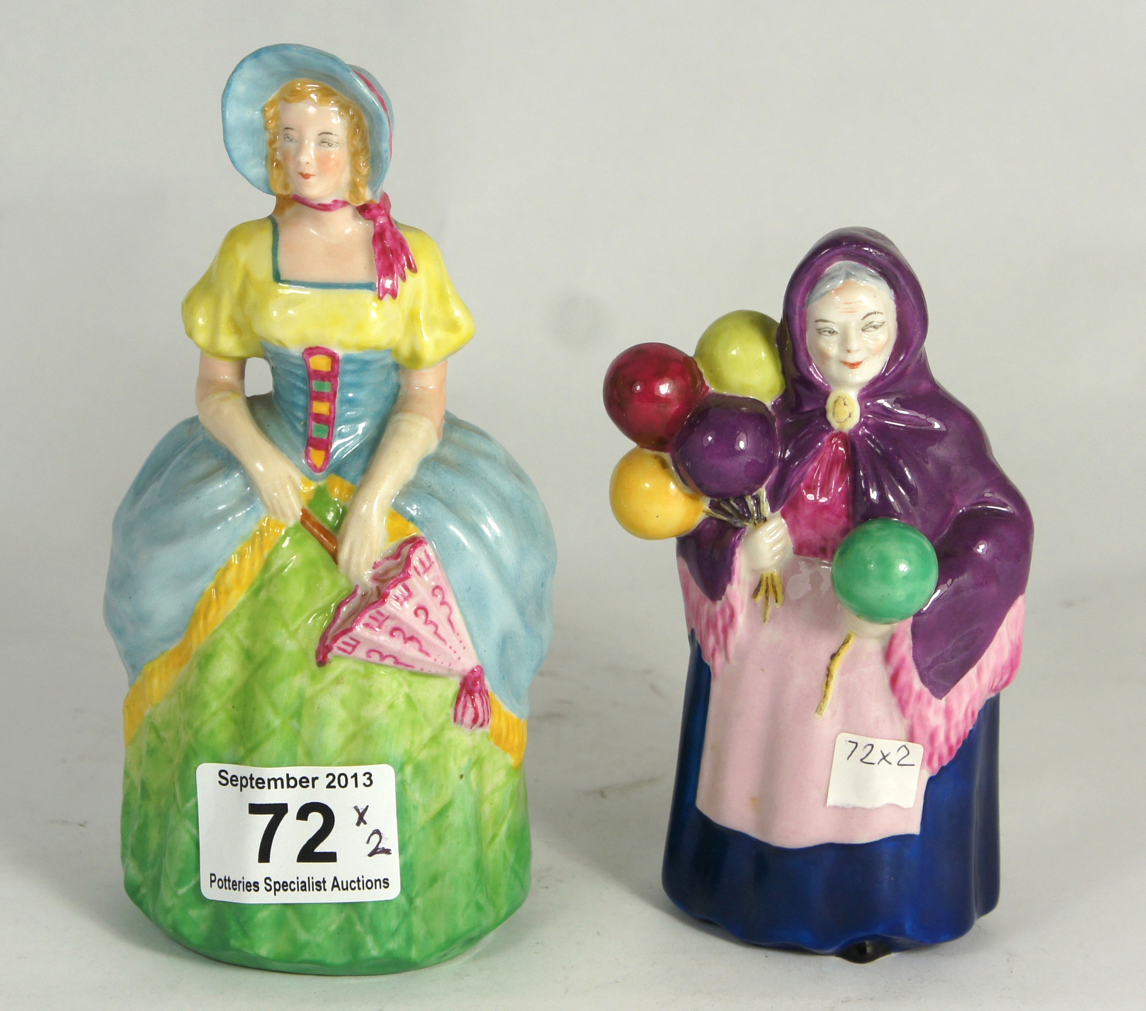 W H Goss figures Balloon Seller and Miss Julia  (2)